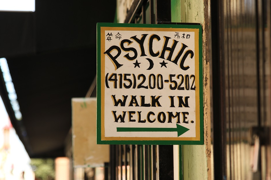 psychic poster showing direction